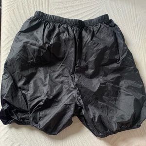 Body Wrappers “garbage bag” shorts